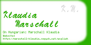 klaudia marschall business card
